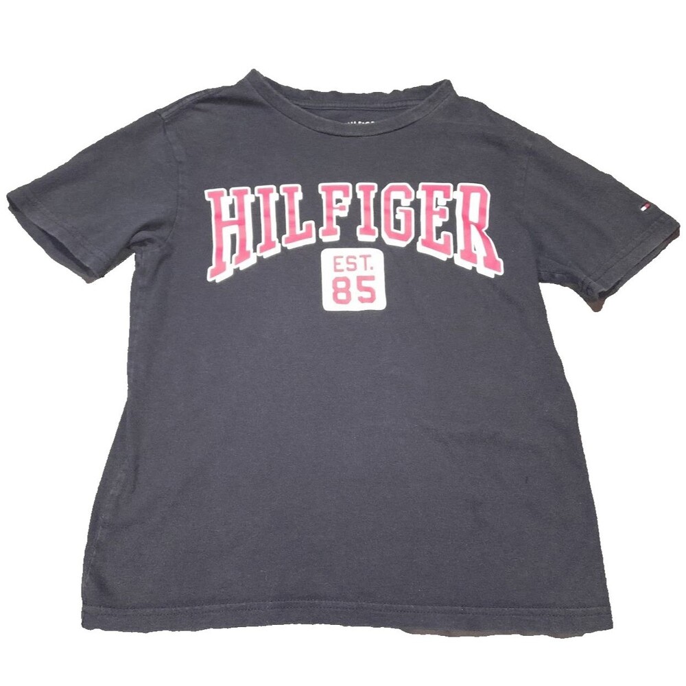 Tommy Hilfiger 1985 Boys T-Shirt - Size Small Child 8/10 Vintage logo sunfaded